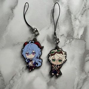 Genshin Impact - Ganyu and Bennett - rubber keychain strap set